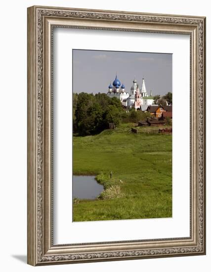 Landscape of Suzdal and the Cathedral of the Nativity in Distance, Suzdal, Russia-Kymri Wilt-Framed Photographic Print