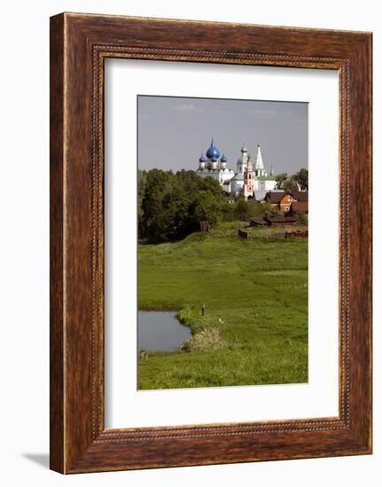 Landscape of Suzdal and the Cathedral of the Nativity in Distance, Suzdal, Russia-Kymri Wilt-Framed Photographic Print