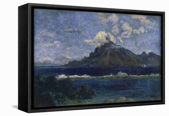 Landscape of Te Vaa-Paul Gauguin-Framed Premier Image Canvas