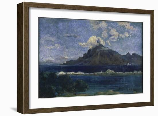 Landscape of Te Vaa-Paul Gauguin-Framed Giclee Print