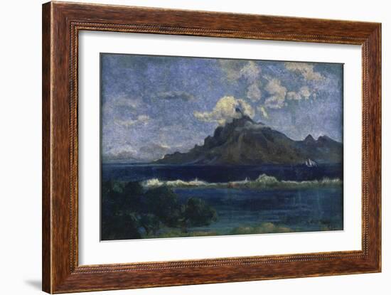 Landscape of Te Vaa-Paul Gauguin-Framed Giclee Print
