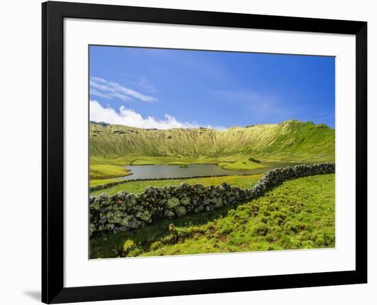 Landscape of the Caldeirao do Corvo, Corvo, Azores, Portugal, Atlantic, Europe-Karol Kozlowski-Framed Photographic Print