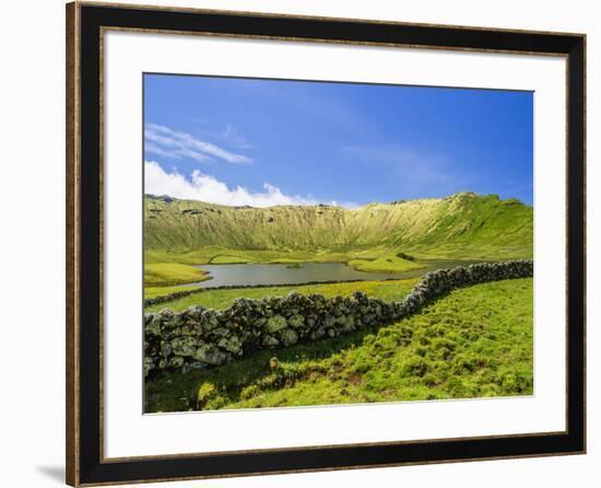 Landscape of the Caldeirao do Corvo, Corvo, Azores, Portugal, Atlantic, Europe-Karol Kozlowski-Framed Photographic Print