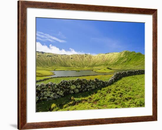 Landscape of the Caldeirao do Corvo, Corvo, Azores, Portugal, Atlantic, Europe-Karol Kozlowski-Framed Photographic Print