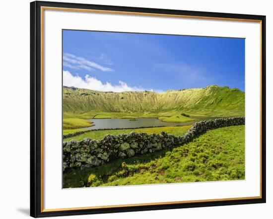 Landscape of the Caldeirao do Corvo, Corvo, Azores, Portugal, Atlantic, Europe-Karol Kozlowski-Framed Photographic Print