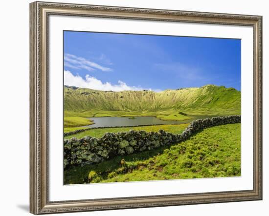 Landscape of the Caldeirao do Corvo, Corvo, Azores, Portugal, Atlantic, Europe-Karol Kozlowski-Framed Photographic Print