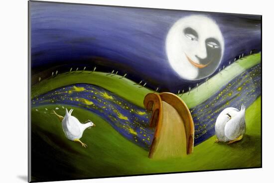 Landscape of the Full Moon: Illustration by Patrizia La Porta-Patrizia La Porta-Mounted Giclee Print