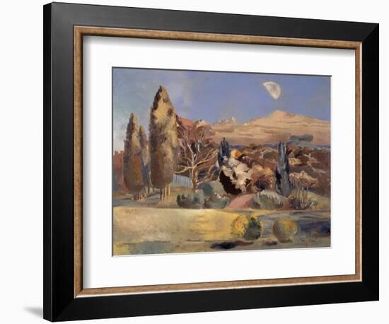 Landscape of the Moon's First Quarter, 1943 (Oil on Canvas)-Paul Nash-Framed Giclee Print