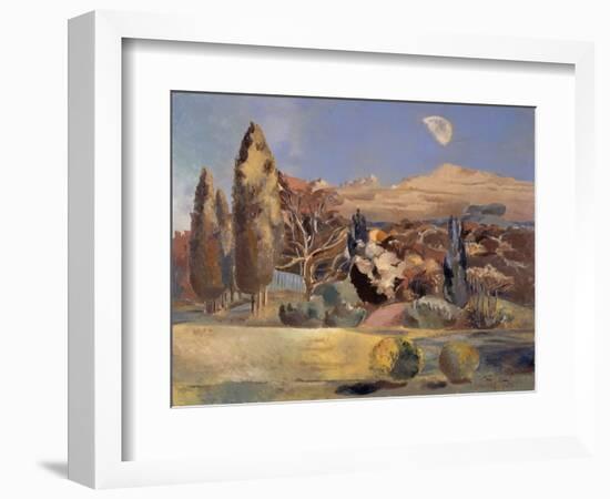 Landscape of the Moon's First Quarter, 1943 (Oil on Canvas)-Paul Nash-Framed Giclee Print