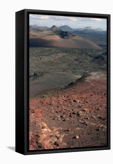 Landscape of the National Park of Timanfaya, Lanzarote, Spain-Natalie Tepper-Framed Stretched Canvas