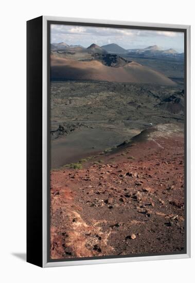 Landscape of the National Park of Timanfaya, Lanzarote, Spain-Natalie Tepper-Framed Stretched Canvas