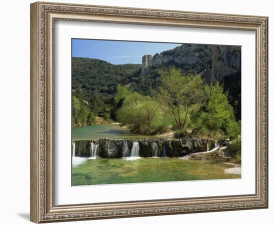 Landscape of the River Ibe Near Vallon Pont De L'Arc in Ardeche, Rhone-Alpes, French Alps, France-Michael Busselle-Framed Photographic Print