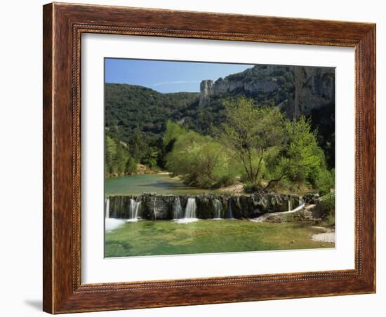 Landscape of the River Ibe Near Vallon Pont De L'Arc in Ardeche, Rhone-Alpes, French Alps, France-Michael Busselle-Framed Photographic Print