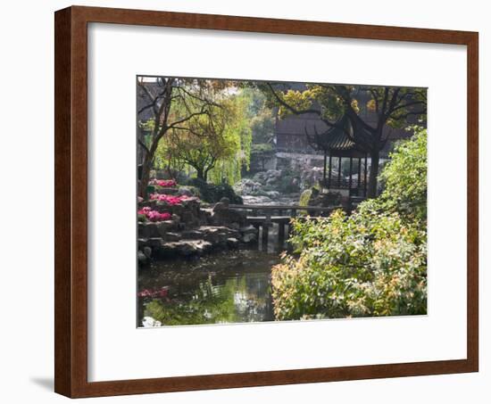 Landscape of Traditional Chinese Garden, Shanghai, China-Keren Su-Framed Photographic Print