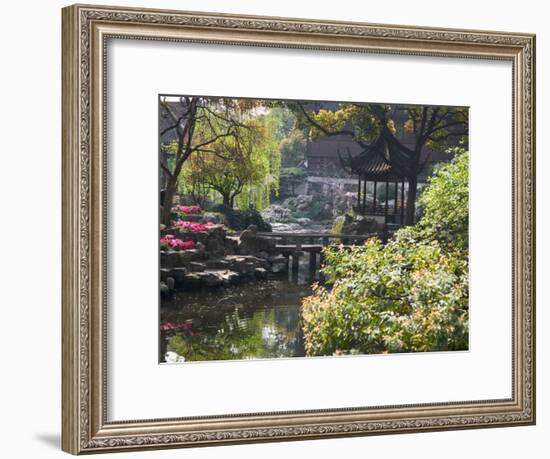 Landscape of Traditional Chinese Garden, Shanghai, China-Keren Su-Framed Photographic Print