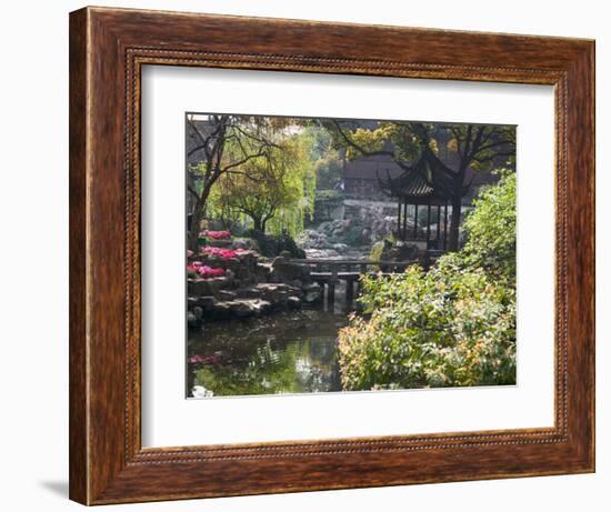 Landscape of Traditional Chinese Garden, Shanghai, China-Keren Su-Framed Photographic Print