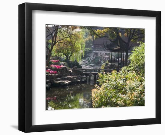 Landscape of Traditional Chinese Garden, Shanghai, China-Keren Su-Framed Photographic Print