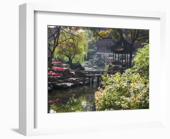 Landscape of Traditional Chinese Garden, Shanghai, China-Keren Su-Framed Photographic Print