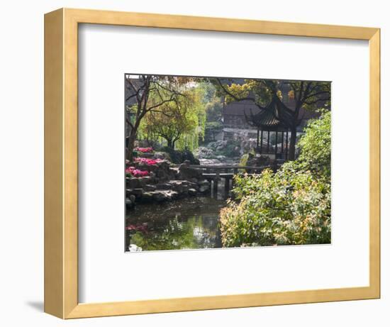 Landscape of Traditional Chinese Garden, Shanghai, China-Keren Su-Framed Photographic Print