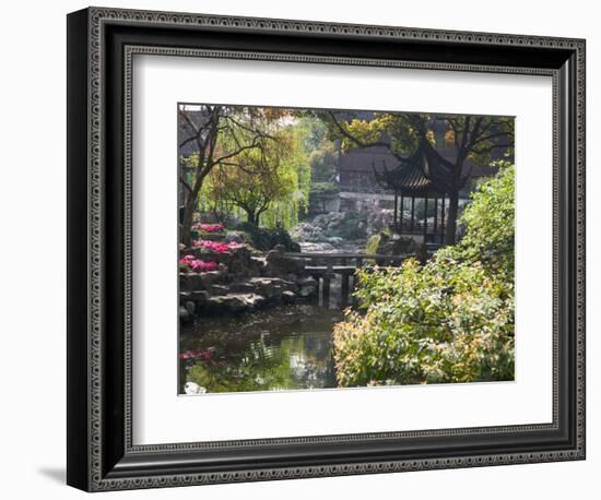 Landscape of Traditional Chinese Garden, Shanghai, China-Keren Su-Framed Photographic Print