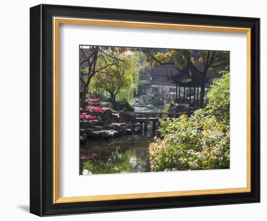 Landscape of Traditional Chinese Garden, Shanghai, China-Keren Su-Framed Photographic Print