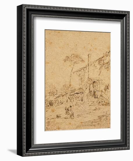 Landscape of Trentino-Francesco Guardi-Framed Giclee Print