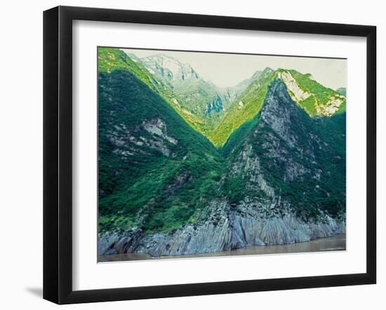 Landscape of Wu Gorge, Three Gorges, Yangtze River, China-Keren Su-Framed Photographic Print