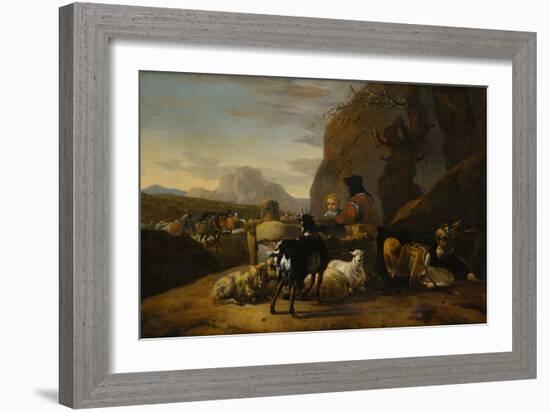 Landscape (Oil on Canvas)-Jan Baptist Weenix-Framed Giclee Print