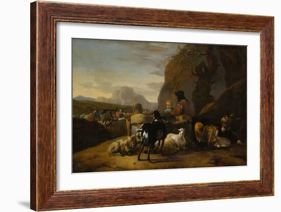 Landscape (Oil on Canvas)-Jan Baptist Weenix-Framed Giclee Print