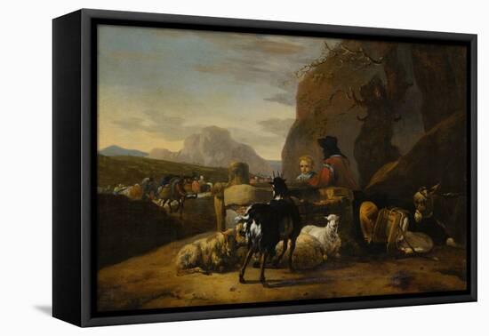 Landscape (Oil on Canvas)-Jan Baptist Weenix-Framed Premier Image Canvas