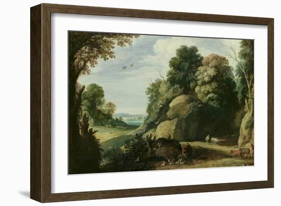 Landscape (Oil on Canvas)-Paul Brill Or Bril-Framed Giclee Print
