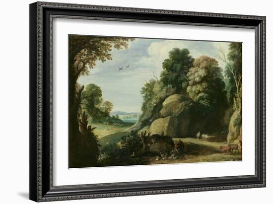 Landscape (Oil on Canvas)-Paul Brill Or Bril-Framed Giclee Print