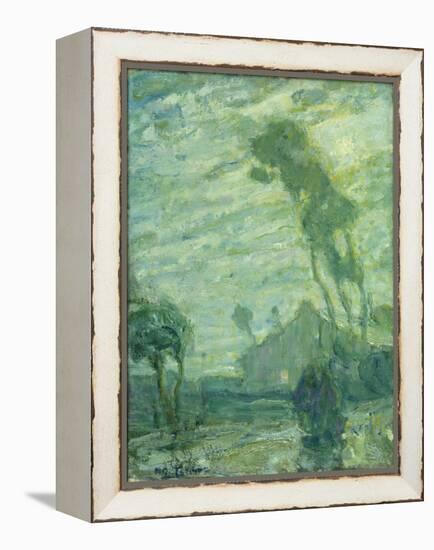 Landscape (Oil on Cardboard; Pastel/Chalk Sketch on Reverse)-Henry Ossawa Tanner-Framed Premier Image Canvas