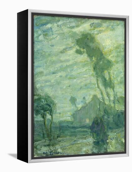 Landscape (Oil on Cardboard; Pastel/Chalk Sketch on Reverse)-Henry Ossawa Tanner-Framed Premier Image Canvas