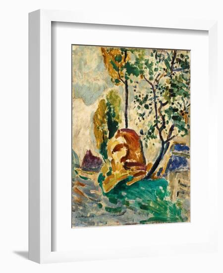 Landscape (Oil on Panel)-Alfred Henry Maurer-Framed Giclee Print