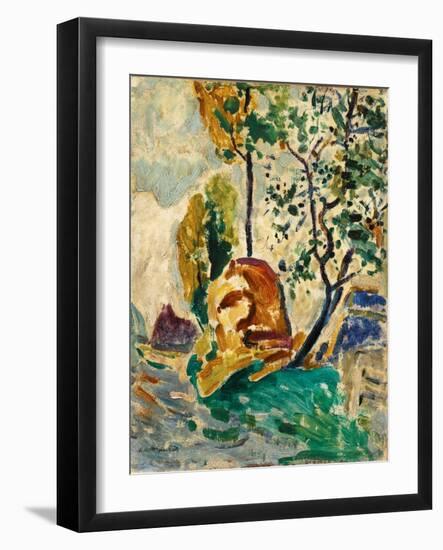 Landscape (Oil on Panel)-Alfred Henry Maurer-Framed Giclee Print