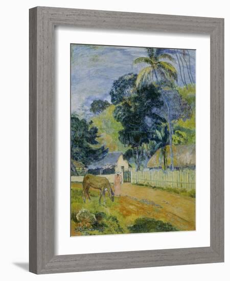 Landscape on Tahiti, 1899-Paul Gauguin-Framed Giclee Print