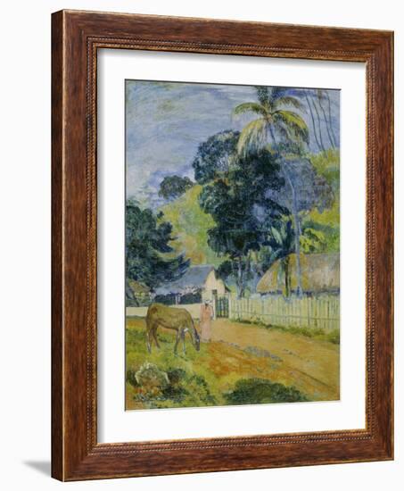 Landscape on Tahiti, 1899-Paul Gauguin-Framed Giclee Print