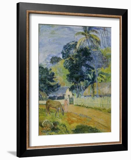 Landscape on Tahiti, 1899-Paul Gauguin-Framed Giclee Print