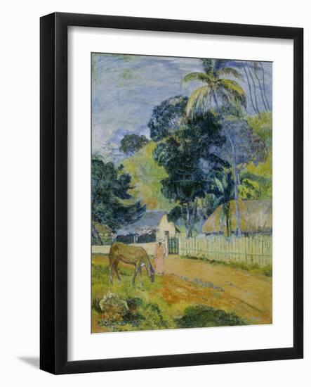 Landscape on Tahiti, 1899-Paul Gauguin-Framed Giclee Print