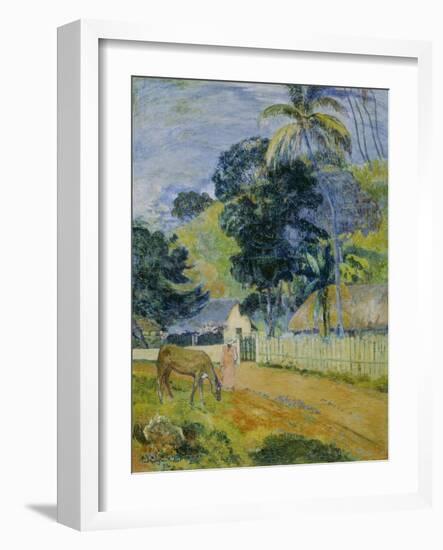 Landscape on Tahiti, 1899-Paul Gauguin-Framed Giclee Print