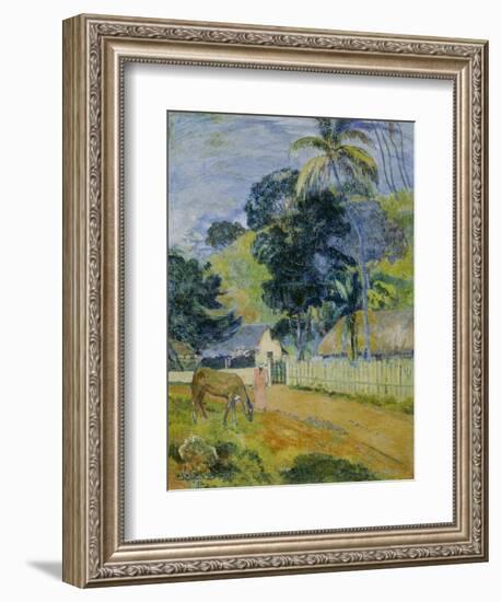 Landscape on Tahiti, 1899-Paul Gauguin-Framed Giclee Print