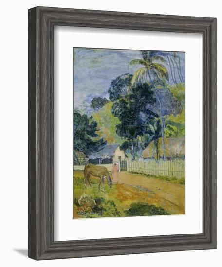 Landscape on Tahiti, 1899-Paul Gauguin-Framed Giclee Print