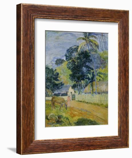 Landscape on Tahiti, 1899-Paul Gauguin-Framed Giclee Print