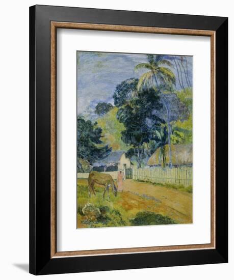 Landscape on Tahiti, 1899-Paul Gauguin-Framed Giclee Print