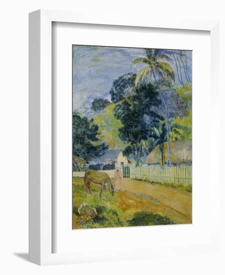 Landscape on Tahiti, 1899-Paul Gauguin-Framed Giclee Print