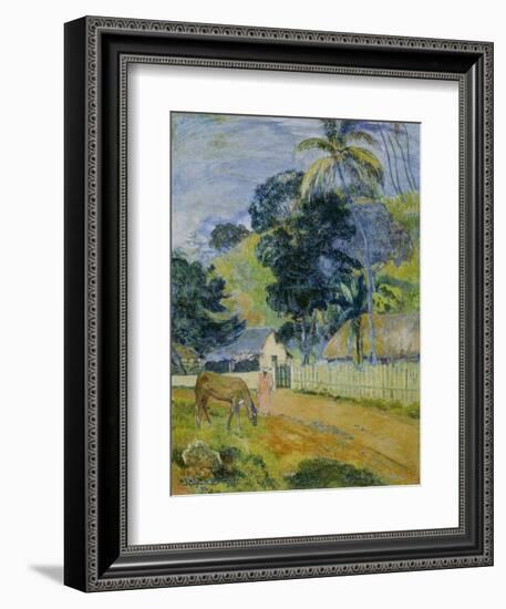 Landscape on Tahiti, 1899-Paul Gauguin-Framed Giclee Print