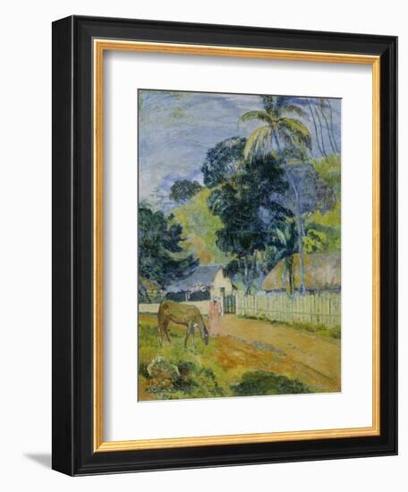 Landscape on Tahiti, 1899-Paul Gauguin-Framed Giclee Print