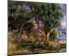 Landscape on the Coast Near Menton-Pierre-Auguste Renoir-Mounted Art Print