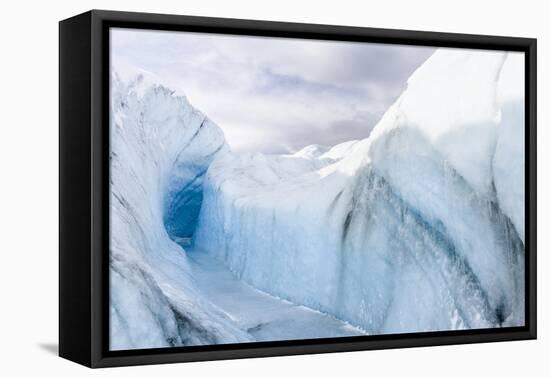 Landscape on the Greenland Ice Sheet near Kangerlussuaq. Greenland-Martin Zwick-Framed Premier Image Canvas